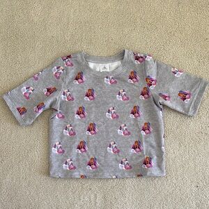 NWT Disney Frozen Sweater short sleeve shirt girls size L